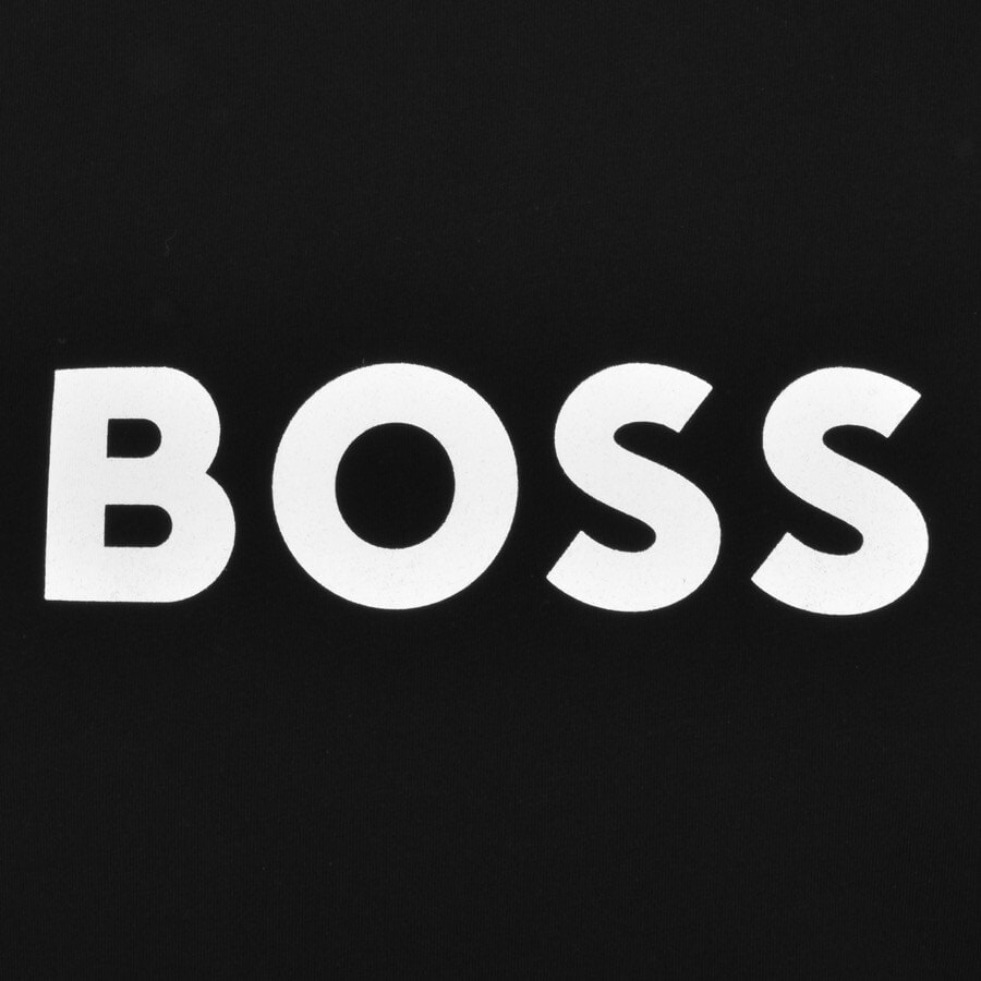 Boss logo print Cotton T Shirt Black